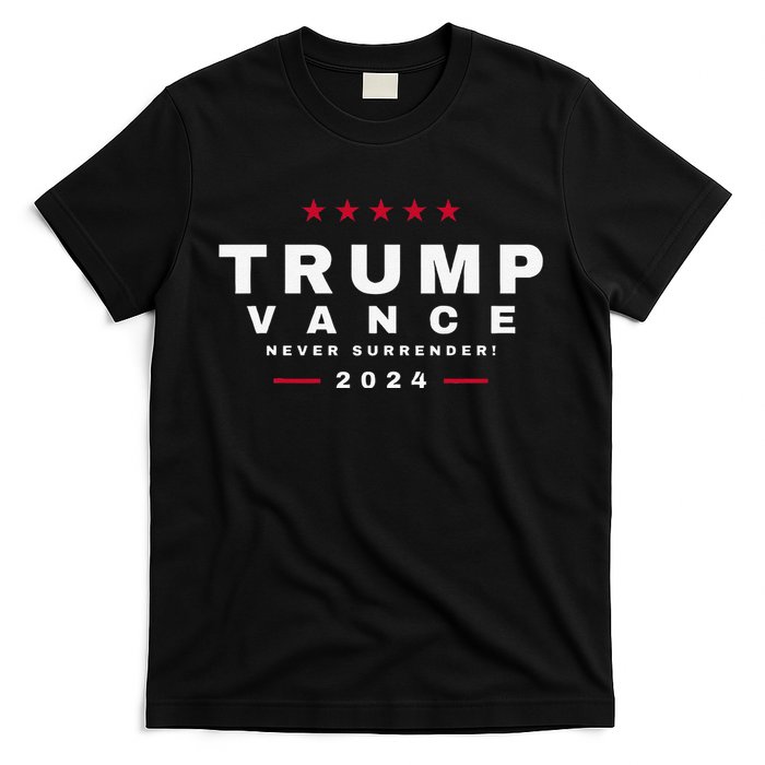 President Trump Jd Vance Vp Never Surrender! Maga Usa T-Shirt