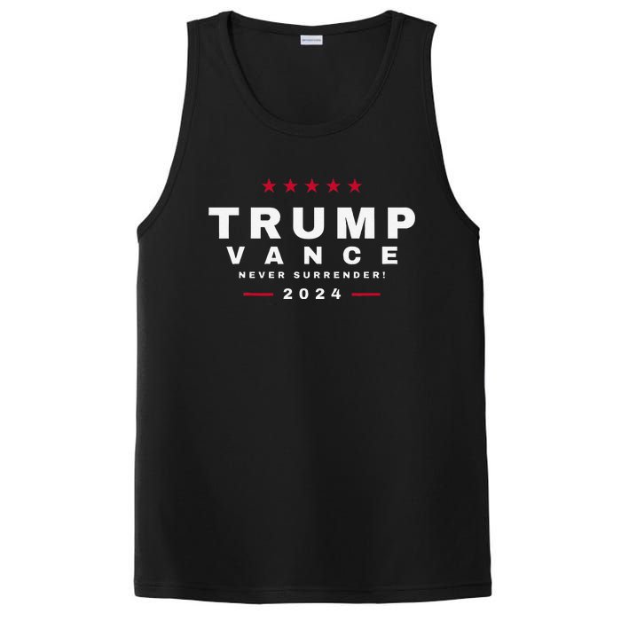 President Trump Jd Vance Vp Never Surrender! Maga Usa PosiCharge Competitor Tank