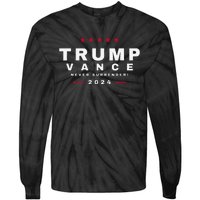 President Trump Jd Vance Vp Never Surrender! Maga Usa Tie-Dye Long Sleeve Shirt