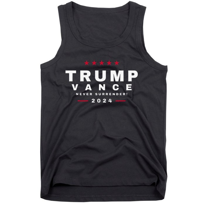 President Trump Jd Vance Vp Never Surrender! Maga Usa Tank Top