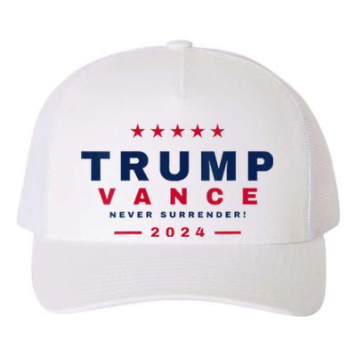 President Trump Jd Vance Vp Never Surrender! Maga Usa 2024 Yupoong Adult 5-Panel Trucker Hat