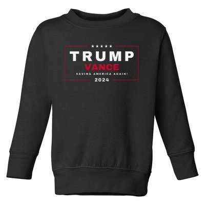 President Trump Jd Vance Vp Save Saving America Again! Maga Toddler Sweatshirt