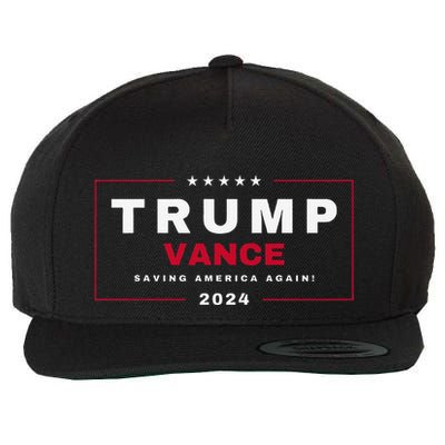 President Trump Jd Vance Vp Save Saving America Again! Maga Wool Snapback Cap