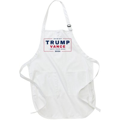 President Trump Jd Vance Vp Unity Peace Maga Usa 2024 Full-Length Apron With Pockets