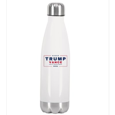 President Trump Jd Vance Vp Unity Peace Maga Usa 2024 Stainless Steel Insulated Water Bottle