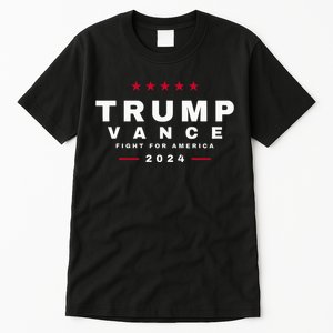 President Trump Jd Vance Vp Fight For America! Maga Usa Tall T-Shirt