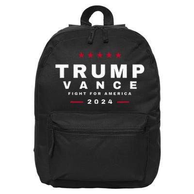 President Trump Jd Vance Vp Fight For America! Maga Usa 16 in Basic Backpack