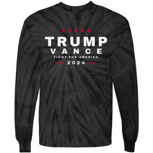 President Trump Jd Vance Vp Fight For America! Maga Usa Tie-Dye Long Sleeve Shirt