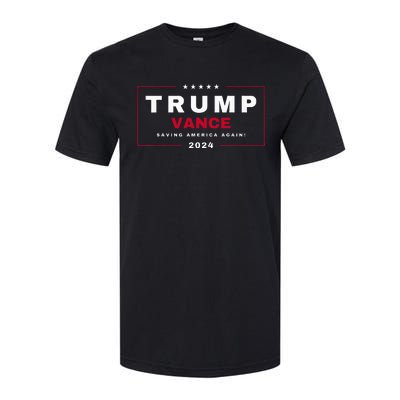 President Trump Jd Vance Vp Save Saving America Again! Maga Softstyle CVC T-Shirt