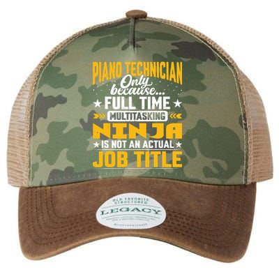 Piano Technician Job Title Funny Piano Tuner Legacy Tie Dye Trucker Hat