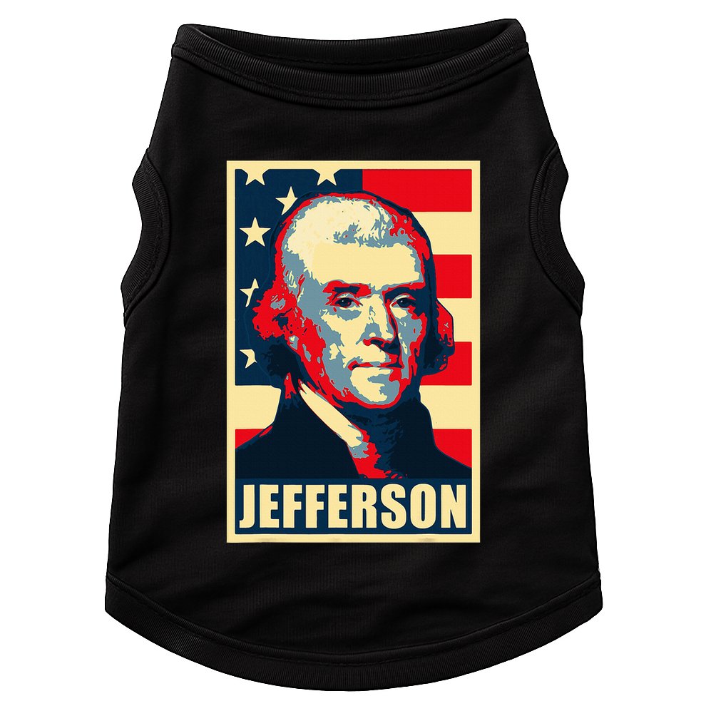 President Thomas Jefferson Propaganda Poster Doggie Tank