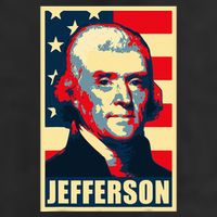 President Thomas Jefferson Propaganda Poster Adult Drive Performance Visor