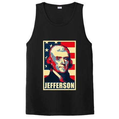President Thomas Jefferson Propaganda Poster PosiCharge Competitor Tank