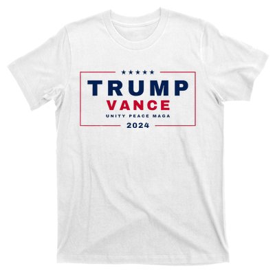 President Trump Jd Vance Vp Unity Peace Maga Usa 2024 T-Shirt