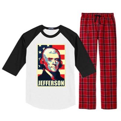 President Thomas Jefferson Propaganda Poster Raglan Sleeve Pajama Set