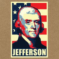 President Thomas Jefferson Propaganda Poster Cotton Canvas Backpack