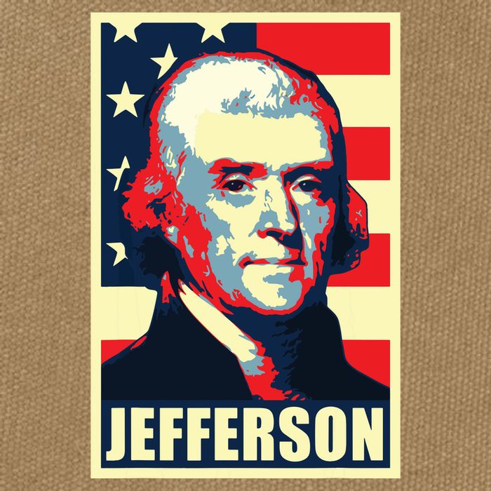 President Thomas Jefferson Propaganda Poster Cotton Canvas Backpack