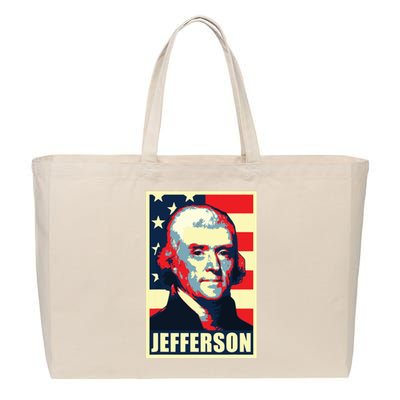 President Thomas Jefferson Propaganda Poster Cotton Canvas Jumbo Tote