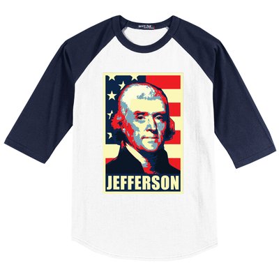 President Thomas Jefferson Propaganda Poster Baseball Sleeve Shirt