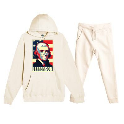 President Thomas Jefferson Propaganda Poster Premium Hooded Sweatsuit Set