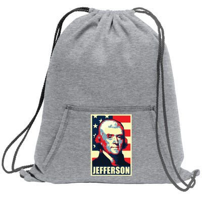 President Thomas Jefferson Propaganda Poster Sweatshirt Cinch Pack Bag