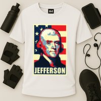 President Thomas Jefferson Propaganda Poster Cooling Performance Crew T-Shirt