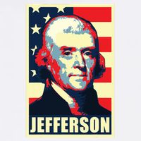 President Thomas Jefferson Propaganda Poster Cooling Performance Crew T-Shirt