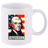 President Thomas Jefferson Propaganda Poster 11oz C Handle Ceramic Mug