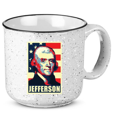 President Thomas Jefferson Propaganda Poster 15oz Campfire Ceramic Mug