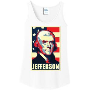 President Thomas Jefferson Propaganda Poster Ladies Essential Tank