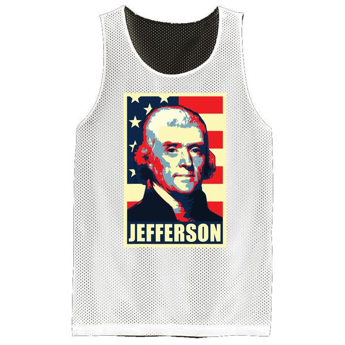 President Thomas Jefferson Propaganda Poster Mesh Reversible Basketball Jersey Tank