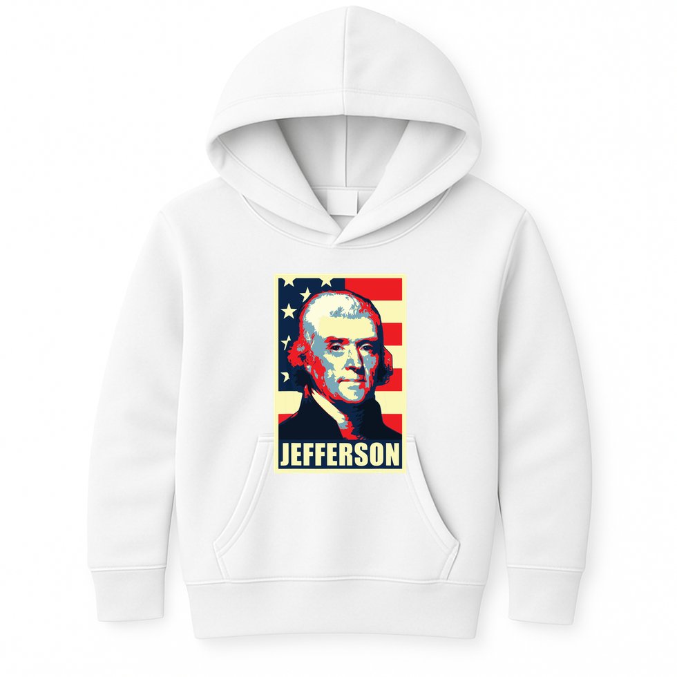 President Thomas Jefferson Propaganda Poster Kids Hoodie