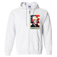 President Thomas Jefferson Propaganda Poster Full Zip Hoodie