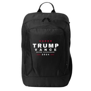 President Trump Jd Vance Vp Never Surrender! Maga Usa City Backpack