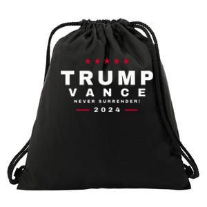 President Trump Jd Vance Vp Never Surrender! Maga Usa Drawstring Bag