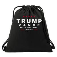 President Trump Jd Vance Vp Never Surrender! Maga Usa Drawstring Bag