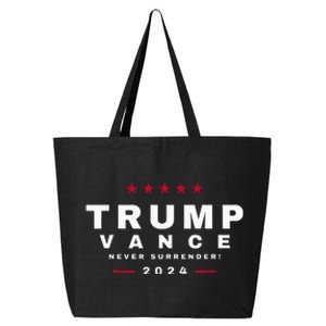 President Trump Jd Vance Vp Never Surrender! Maga Usa 25L Jumbo Tote