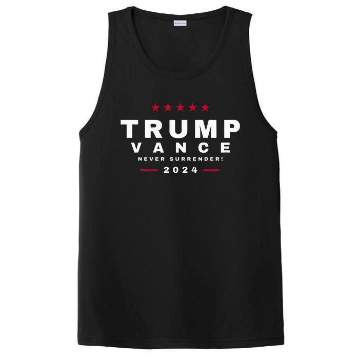 President Trump Jd Vance Vp Never Surrender! Maga Usa PosiCharge Competitor Tank