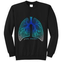 Positive Thinking "Just Breathe" Lungs Science Sweatshirt