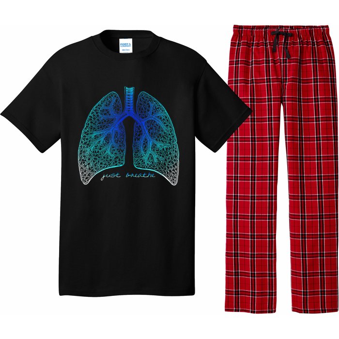 Positive Thinking "Just Breathe" Lungs Science Pajama Set