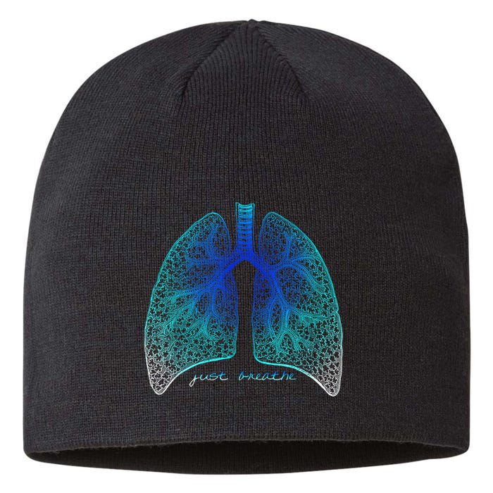 Positive Thinking "Just Breathe" Lungs Science Sustainable Beanie