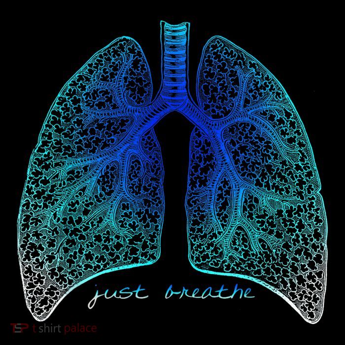 Positive Thinking "Just Breathe" Lungs Science Youth Performance Sprint T-Shirt