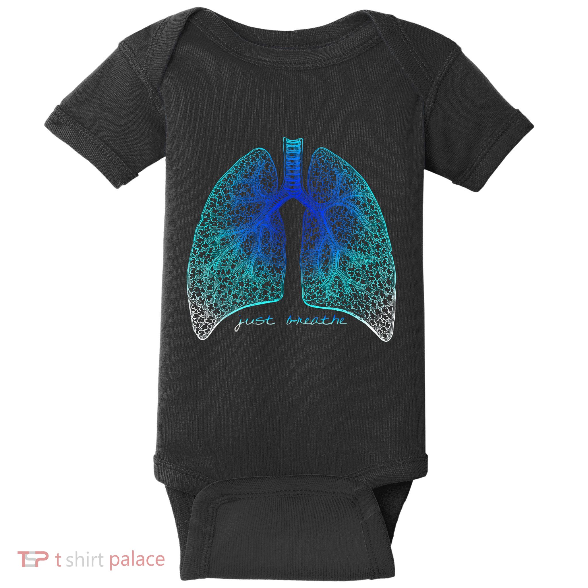 Positive Thinking "Just Breathe" Lungs Science Baby Bodysuit