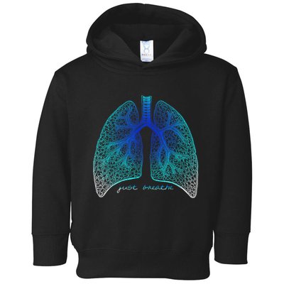 Positive Thinking "Just Breathe" Lungs Science Toddler Hoodie