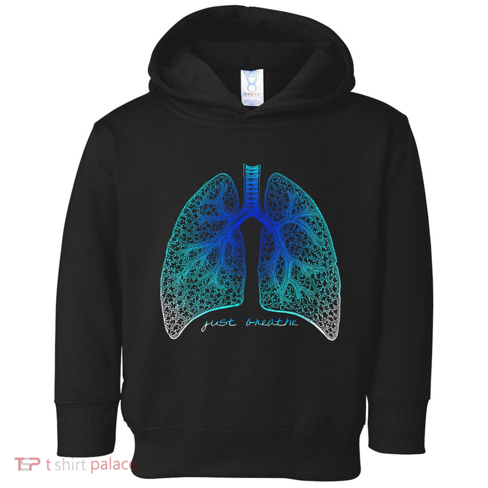 Positive Thinking "Just Breathe" Lungs Science Toddler Hoodie