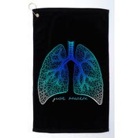 Positive Thinking "Just Breathe" Lungs Science Golf Towel
