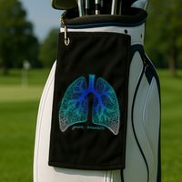 Positive Thinking "Just Breathe" Lungs Science Golf Towel