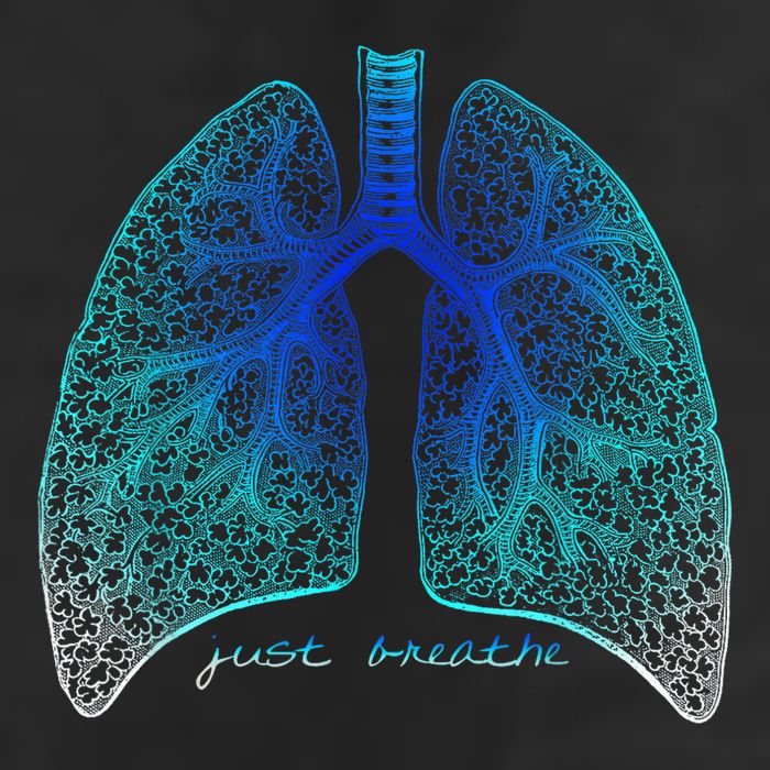 Positive Thinking "Just Breathe" Lungs Science Golf Towel