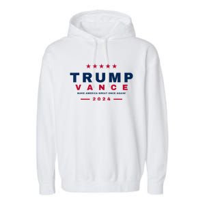 President Trump Jd Vance Vp Make America Great Once Again! Garment-Dyed Fleece Hoodie