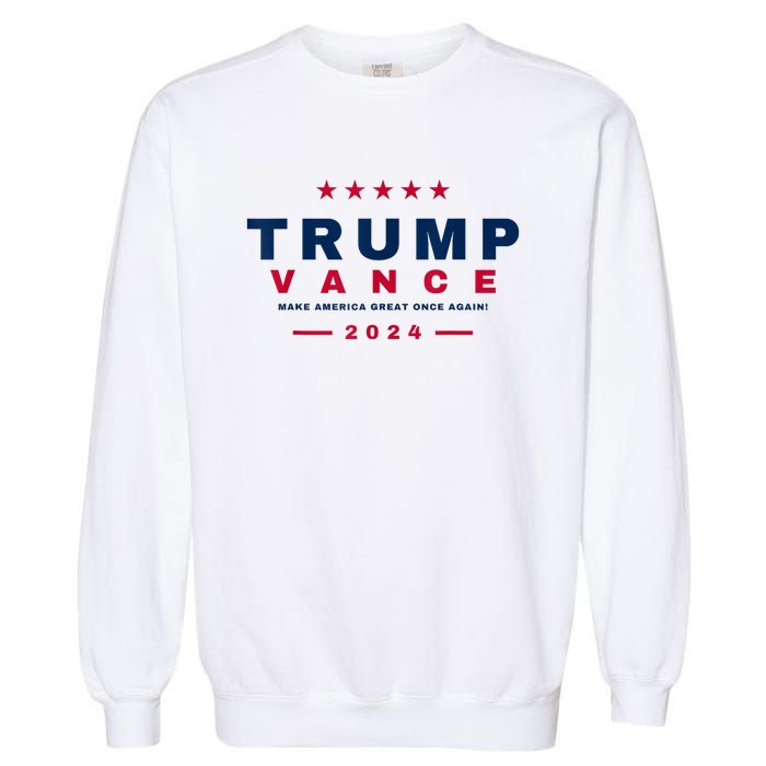 President Trump Jd Vance Vp Make America Great Once Again! Garment-Dyed Sweatshirt